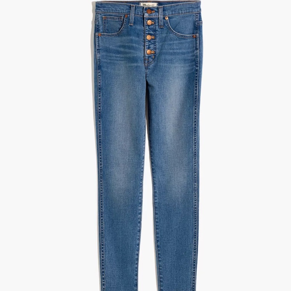 Madewell 10” high rise skinny jeans. Petite inseam